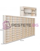 Дървен детски рафт за колички 80 броя